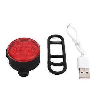 Bicycle Rear Light USB Rechargeable Waterproof Bike Taillight Safety Warning Light 350mAh Red for Night Riding RN-WHBYV