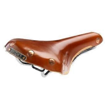 Fahrradsattel - BROOKS - Swift Chrome Special - Honigfarben - Chromrahmen - Kupfernieten