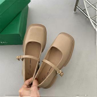 Koreaanse schoenen voor dames, damesvoetwear, platte neus, Britse stijl, Oxford schoenen, dames, elegante schoenen, comfortabel, preppy stijl, leren, retro, zomer, nieuw.