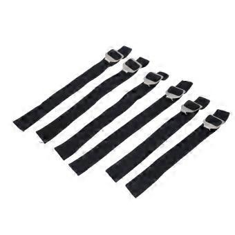 6pcs Catcher Shin Guard Straps Professional Breathable Stretchy Adjustable Baseball Leg Guard Straps with Rustproof