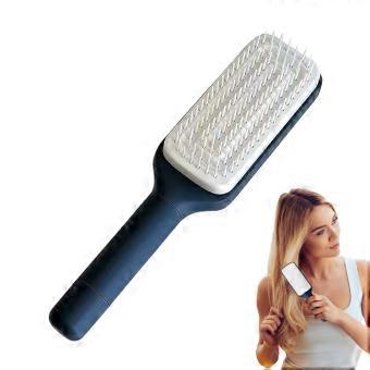 Self Cleaning Hair Brush with Retractable Bristle Design, AntiStatic Massage Brush for Women and Travel
