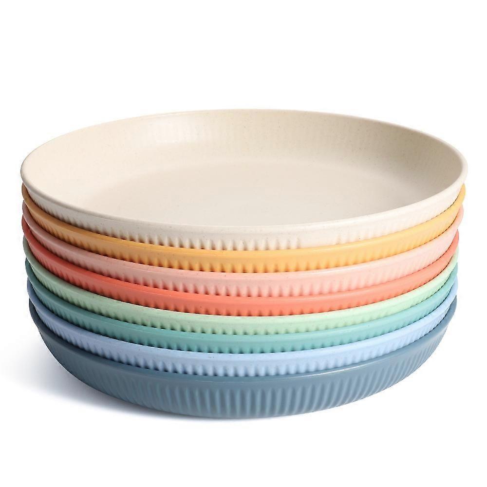 8 Pack Unbreakable 9 Inch Microwave & Dishwasher Safe Plastic Dinnerware Set