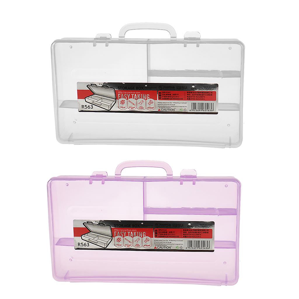 1x Empty Nail Art Storage Case Box Jewelry Organizer Container 4 Compartment