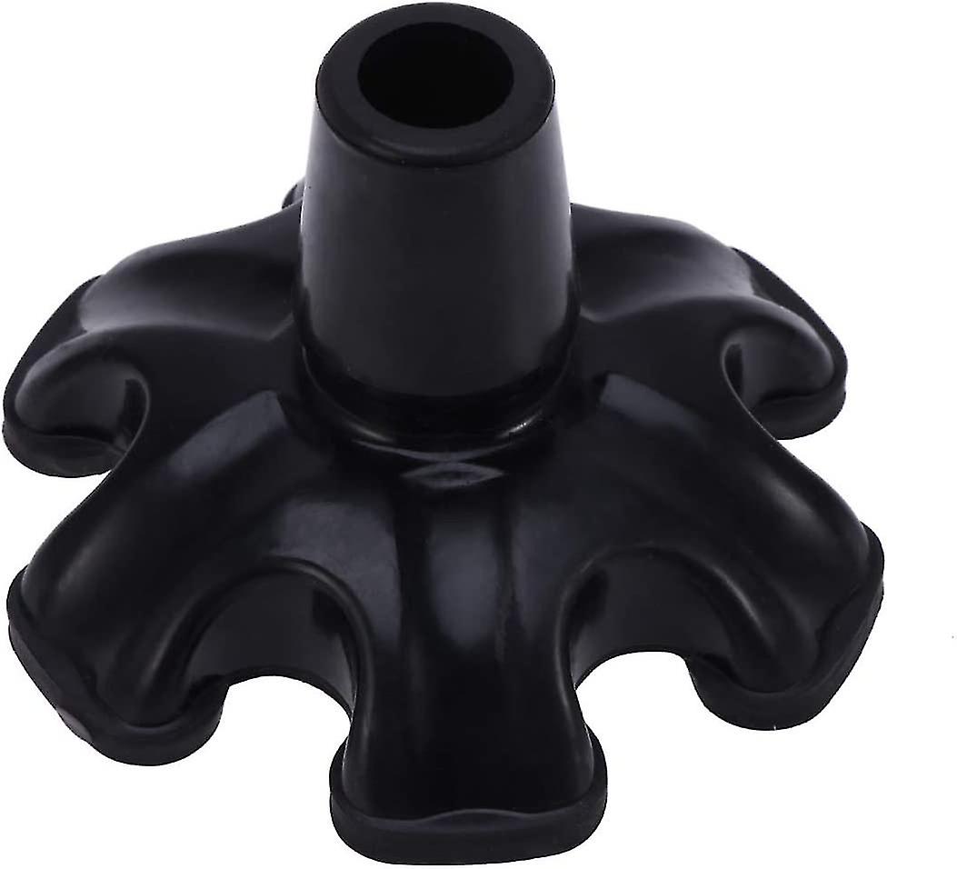 Rubber Cane Tip Self Standing Support Base Foot Pad Replacement 6 Leg Attachment For Terrain Walking