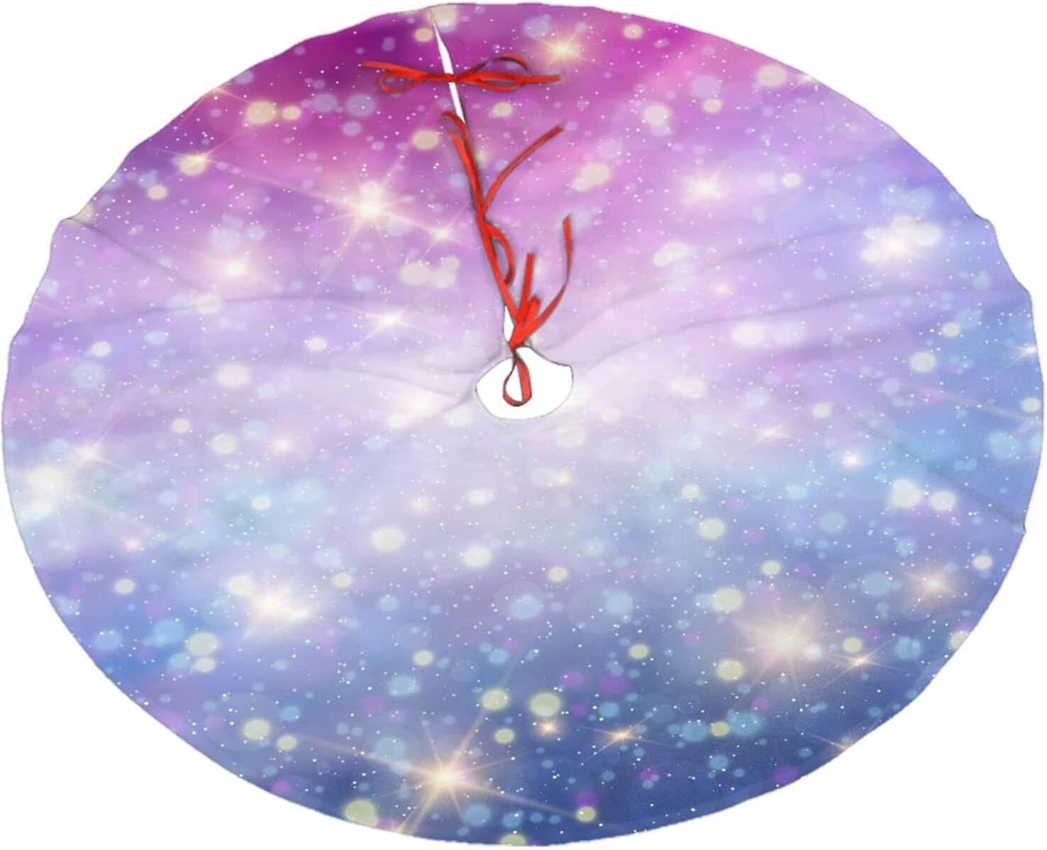 Christmas Tree Skirt Star light Christmas Decoration Plush Tree Skirt