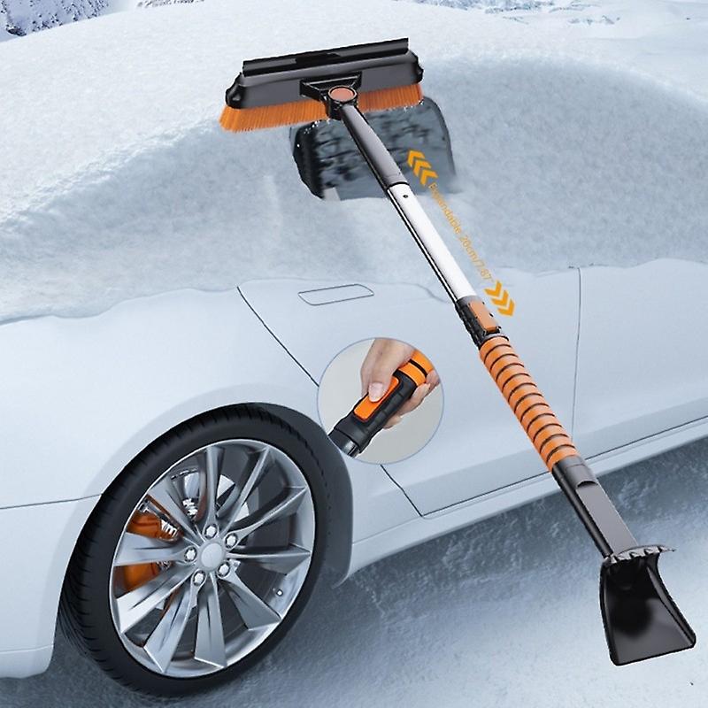 Cepillo De Nieve Rascador De Hielo Para Parabrisas De Coche Suv Camiones Desmontable Sin Araazos Mango Resistente Escarcha Escoba Removedor Raspador