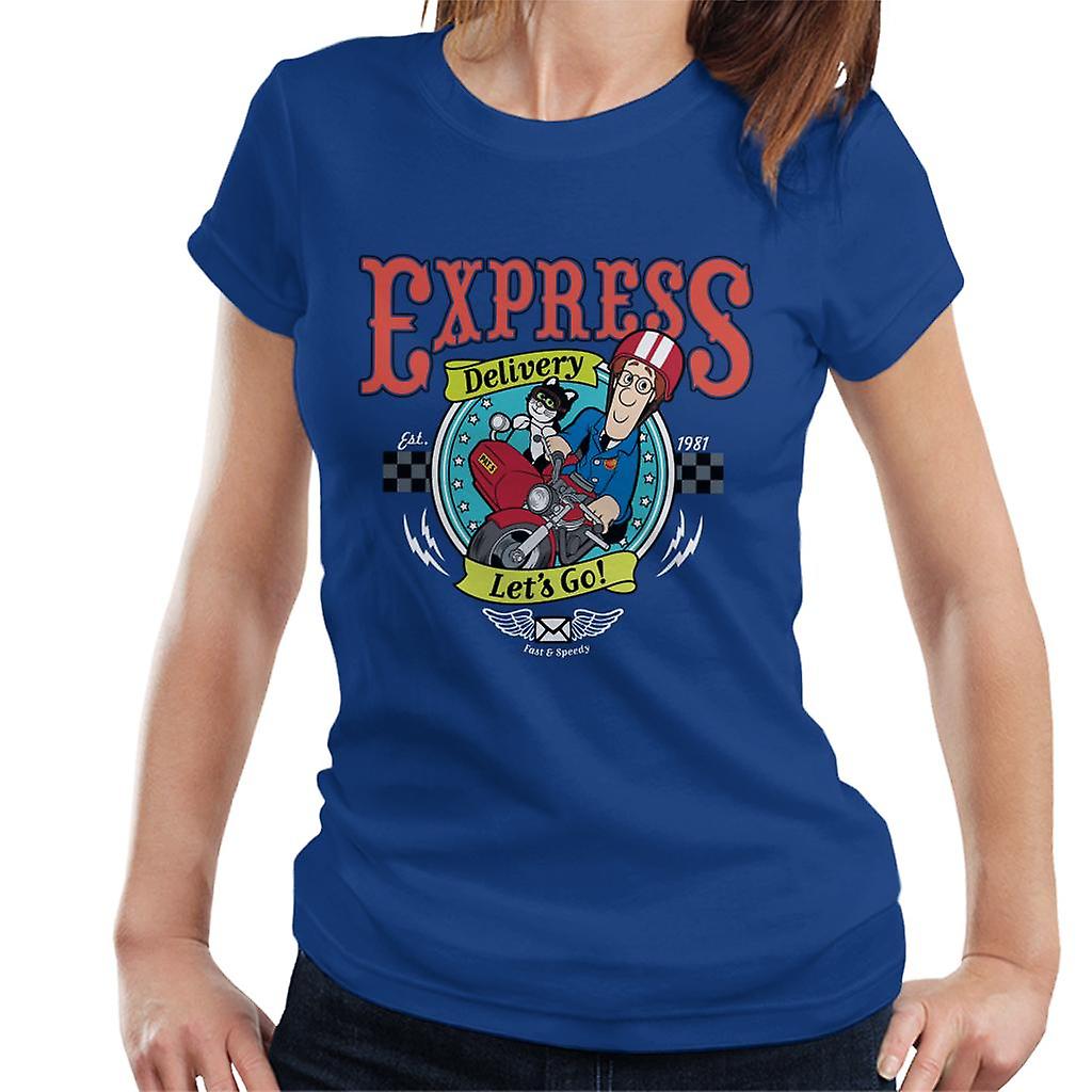 Postbode Pat Express Delivery Lets Go Dames T-Shirt