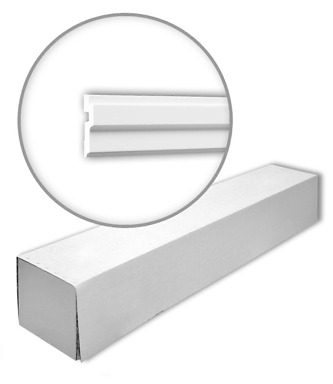e-Delux GmbH 18 x Eckleisten 150266-box 36 Meter Profhome Polyurethan Hartschaum 200 cm weiß vorgrundiert leicht, robust, extrem maßhaltig