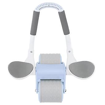 Automatic Rebound Abdominal Wheel Detachable Handle Elbow Support Ab Core Equipment Wheel for Home Blue