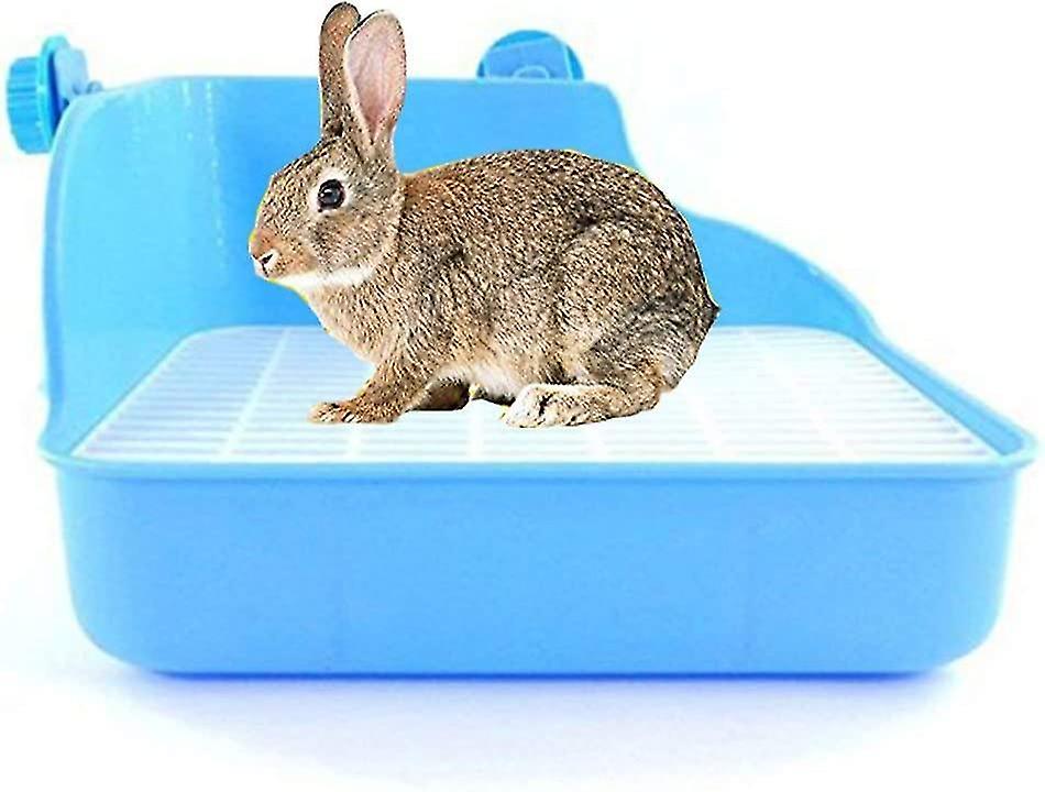 Rabbit Litter Box Toilet House For Rabbit Hamster Rat Gerbil Mouse Guinea Pig Blue