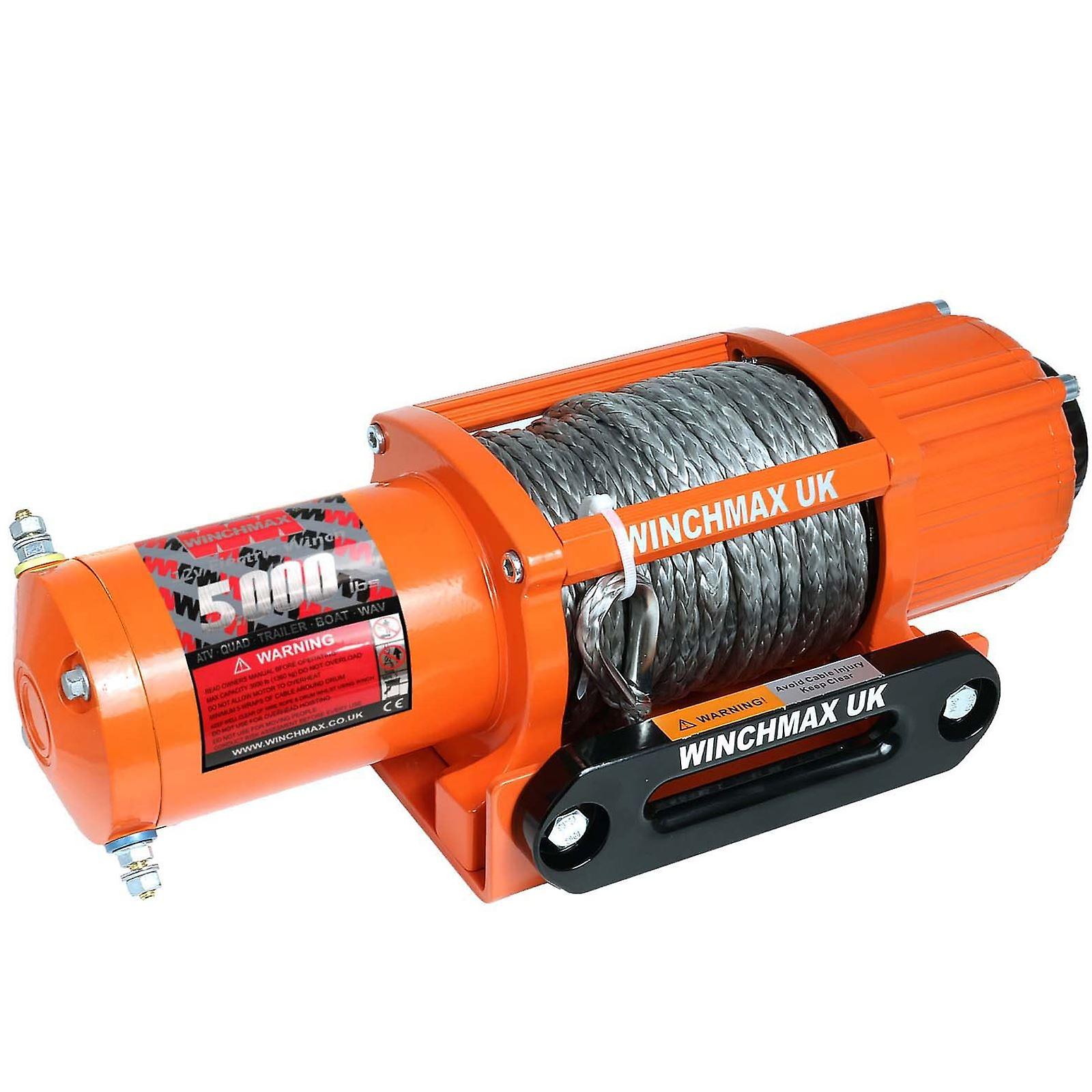 Winchmax Verricello 5000lb 12V - Corda Dyneema 15,5m, Telecomando Wireless - Foto 4