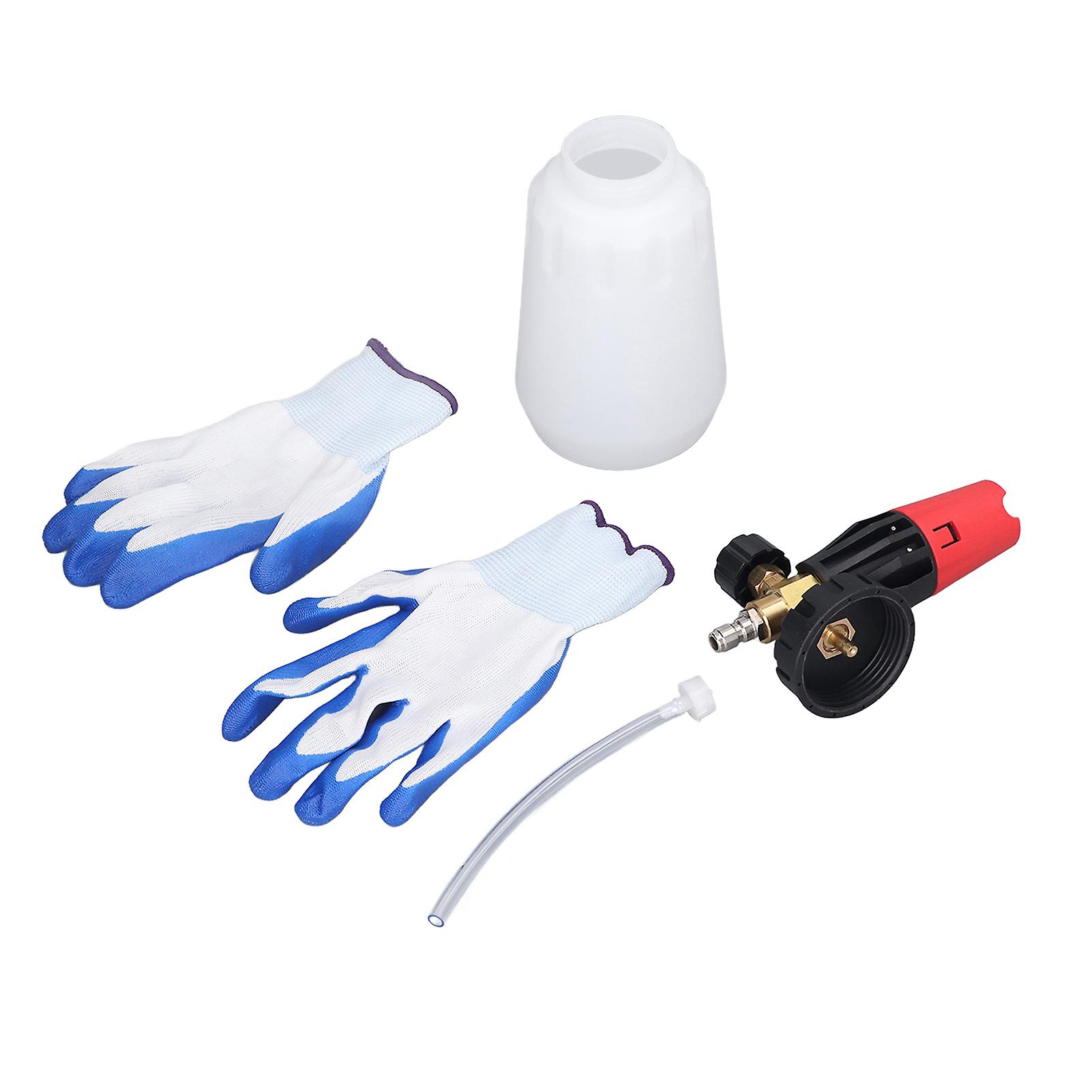 Pistolet à mousse pour nettoyeur haute pression, buse réglable à large col, pour lavage de voiture, type à prise rapide 1/4 po