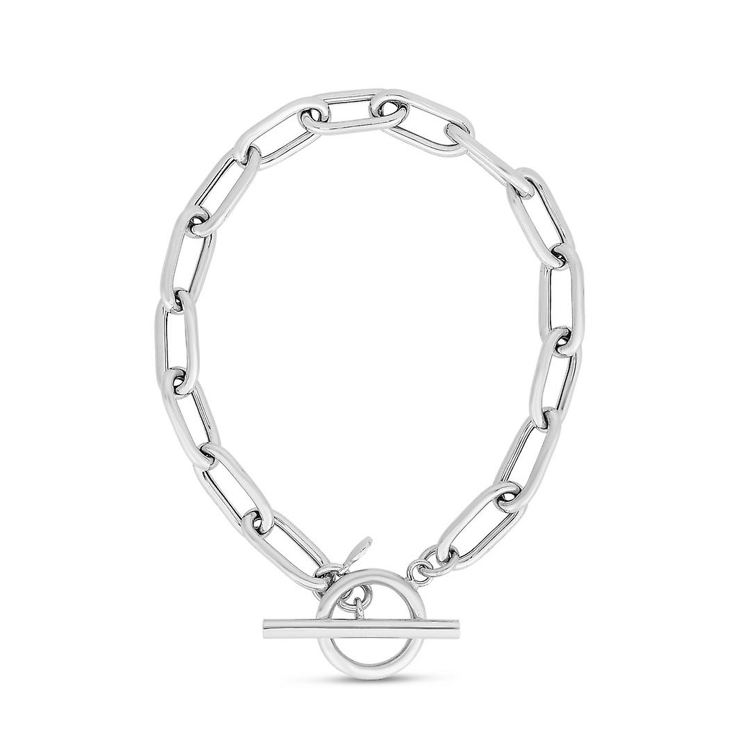 Colar com corrente de prata esterlina 925 com fecho de clipe de papel, 45 cm (18 polegadas), para mulheres e homens.