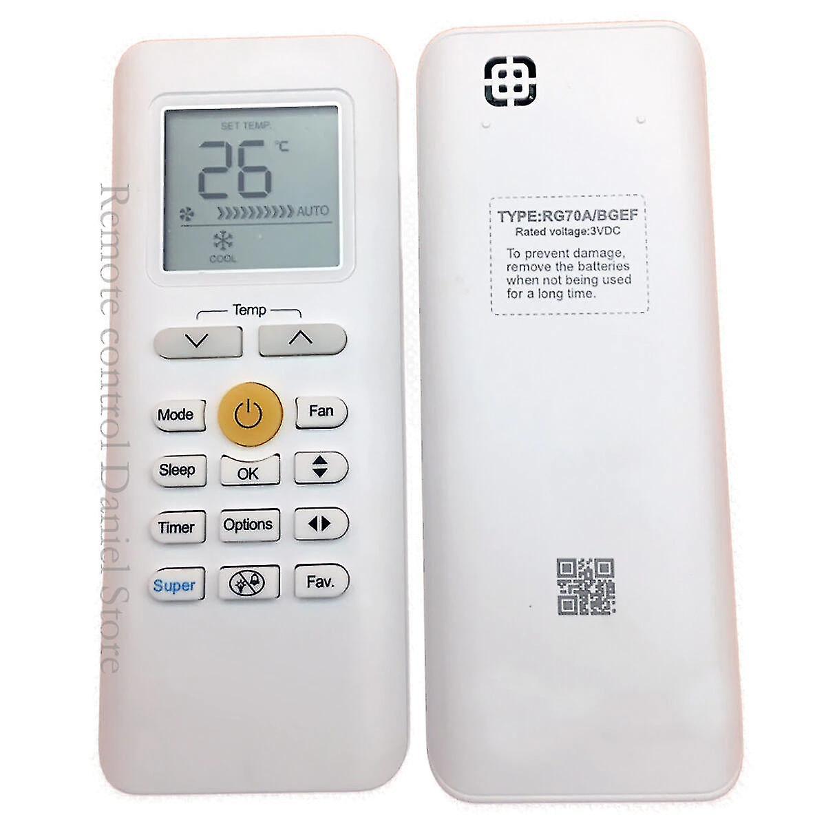 Remote Controls Air Cnoditioning Remote Control For Midea Rg70a/bgef Rg70abgef