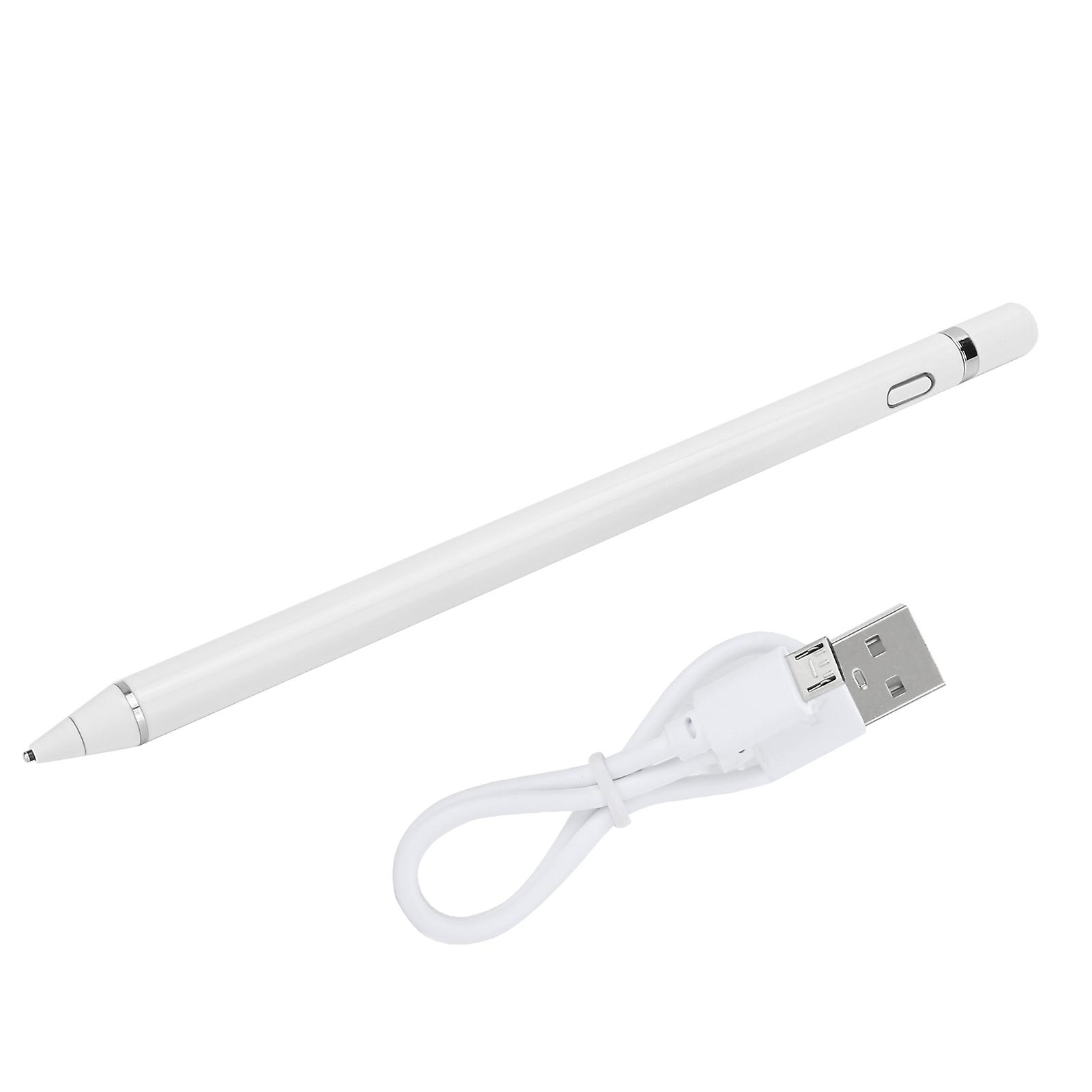 For IOS Android Tablet Stylus Capacitance Pen Tablet Touch Control Pen(White)