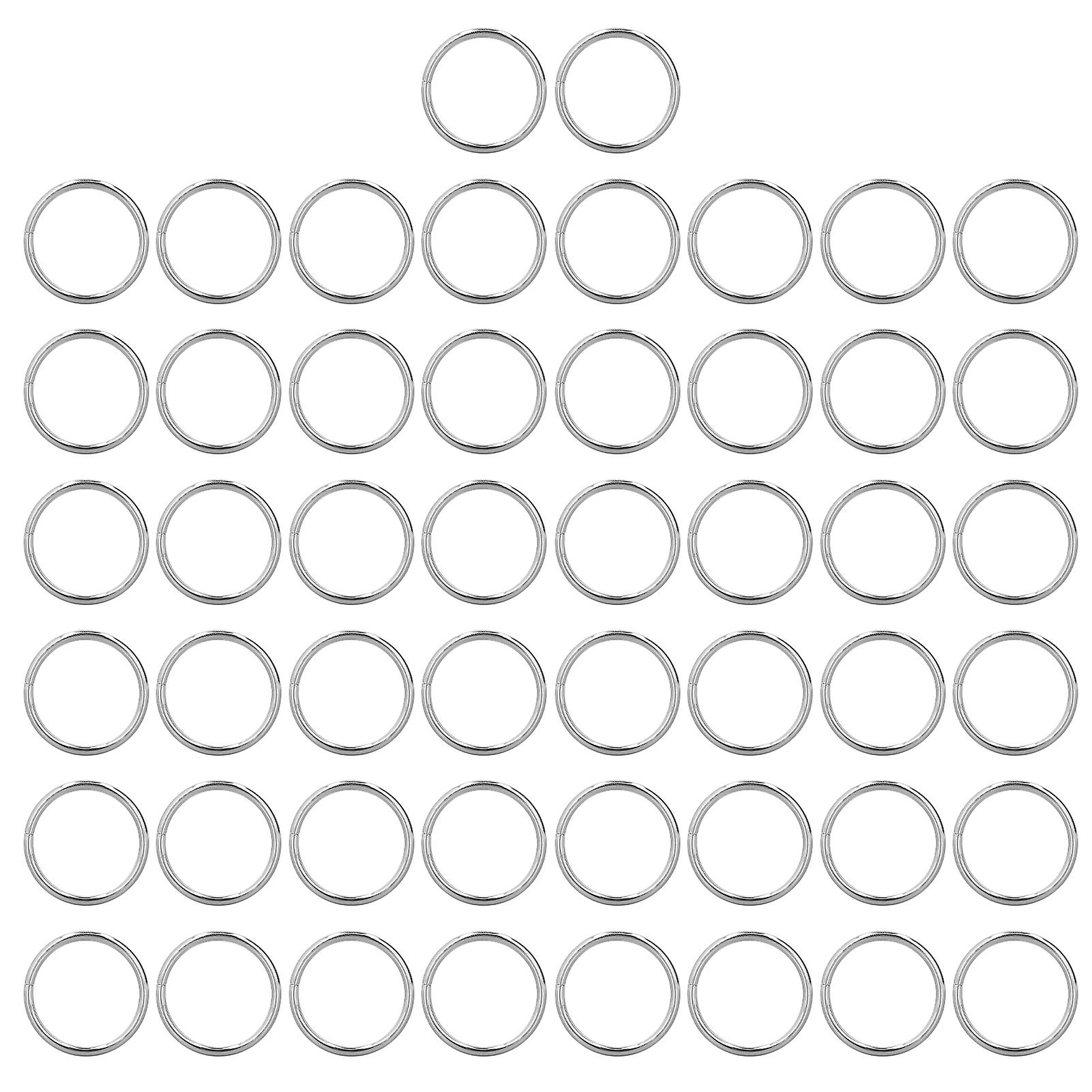 50 Pcs Durable and Sturdy Metal Rings, Multifunctional, Shiny and Bright Color, for DIY Projects, 32 x 3 mm, Silver