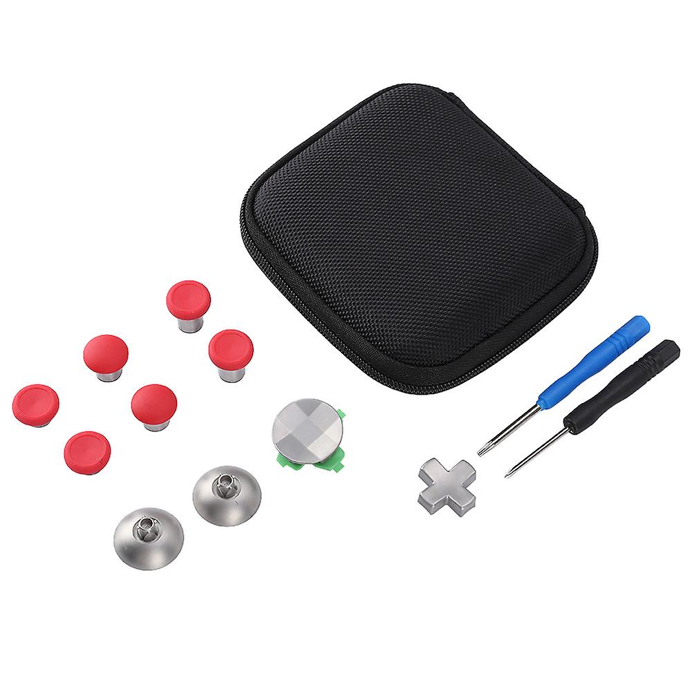 13PCS/Set Handle Buttons Replace Kit Controller Key for XBOX ONE ELITE/ PS4 / Switch (Red)