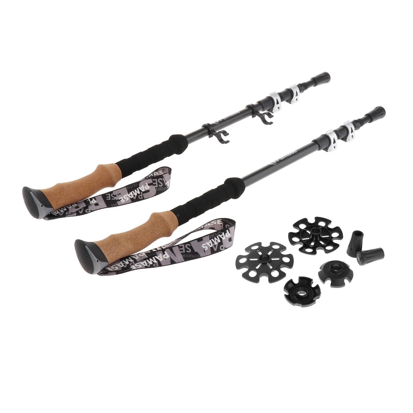 Folding Adjustable Walking Stick Hiking Walking Cane Collapsible Cane