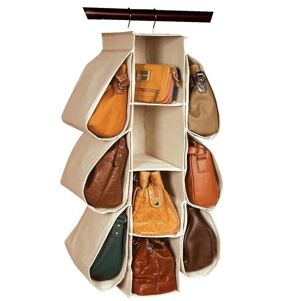 Hanging Purse Organizer, Shelf Bag with Compartments
