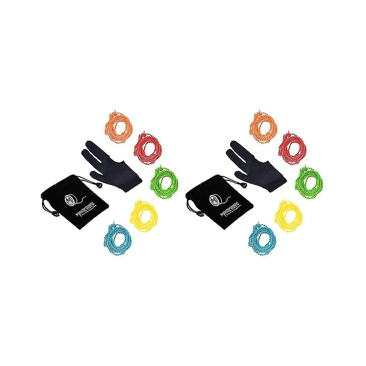 Professional 10 Pcs Yoyo Strings (Color Random), 2 Yoyo Glove, 2 Yoyo Bag Yo Yo Accessories-hy