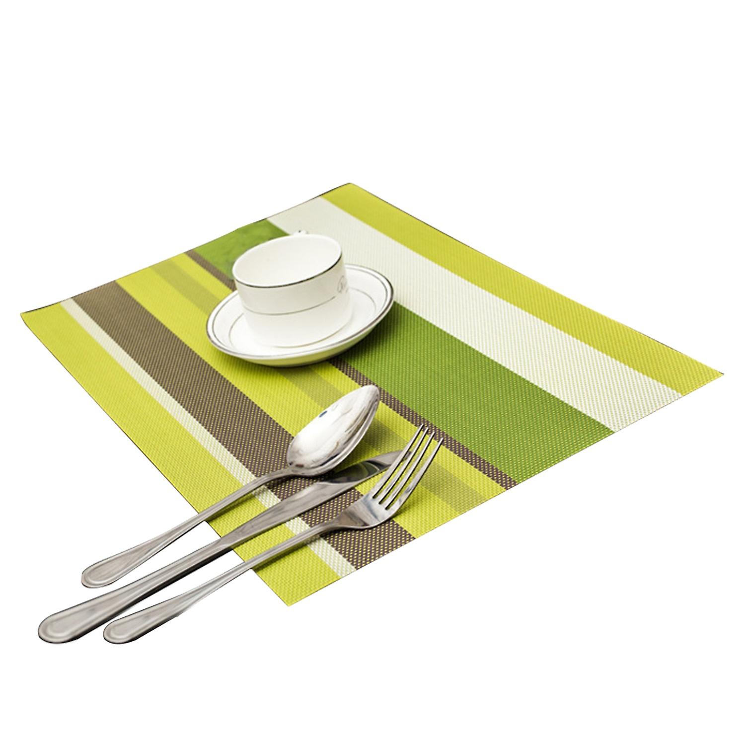 OuZhan Placemat Rectangle Heat Insulation Mat Kitchen Dining Table Pad for Restaurant