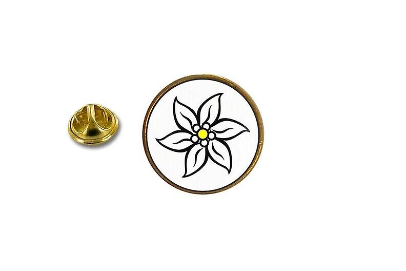 pine pine pine badge pin-apos;s metal with edelweiss butterfly clamp