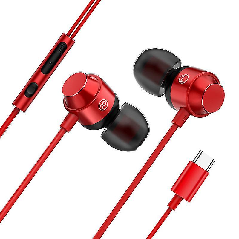 Type-C Usb-C In-Ear Earphone Headset Headphone Earbuds Wth Wire-Controlled Mic-hao