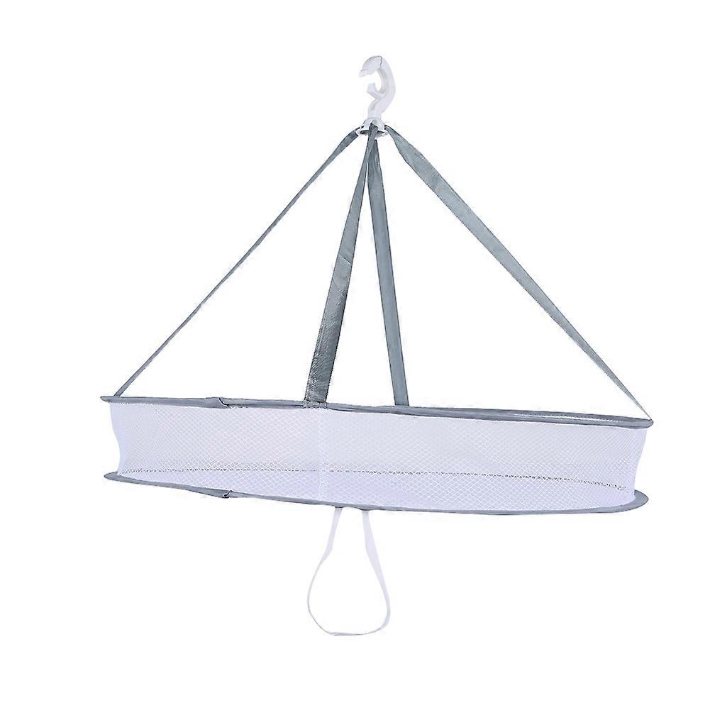 Folding Breathable Windproof Drying Clothes Basket Hanging Laundry Underwear Net (1-Layer)