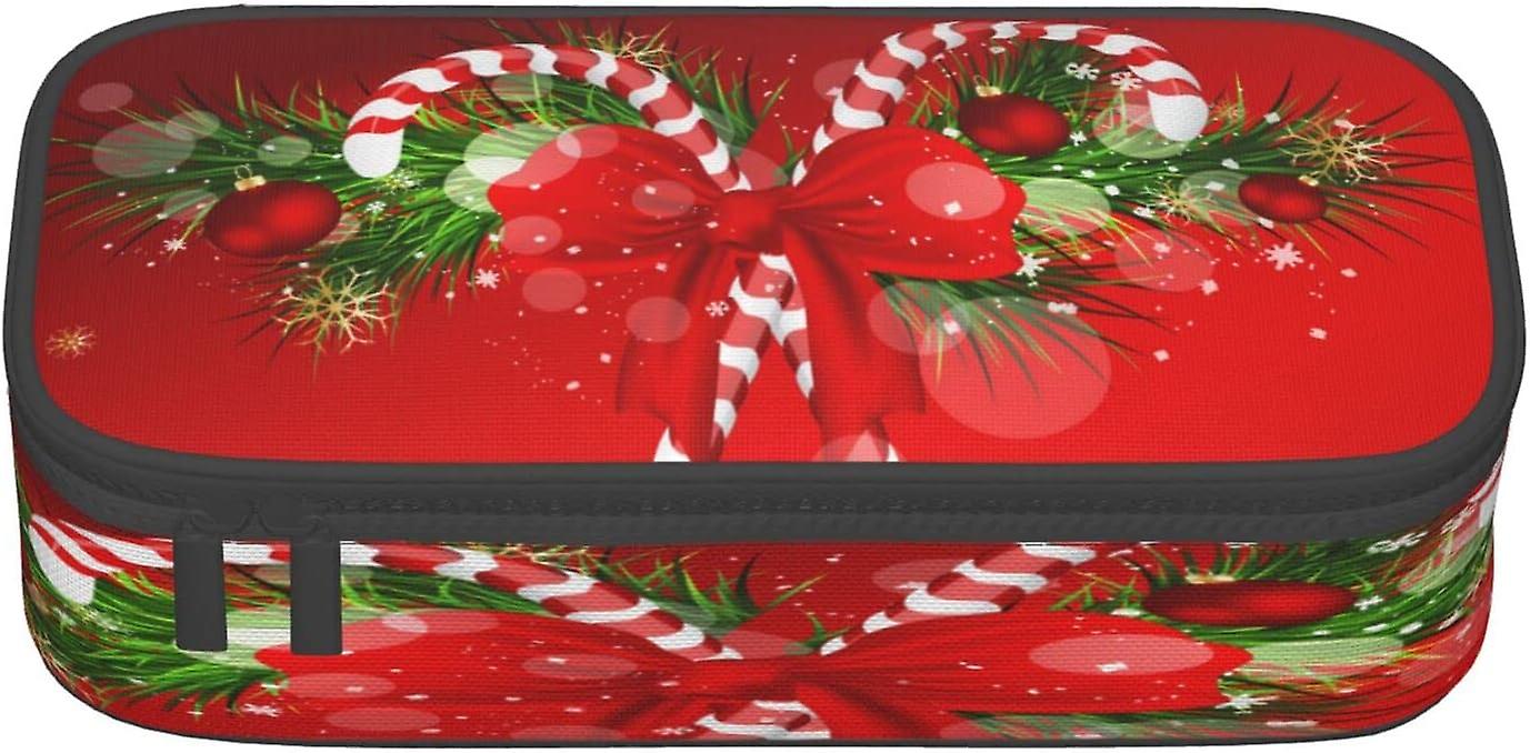 مقلمة ذات سعة كبيرة قرطاسية عيد ميلاد سعيد حقيبة قلم رصاص حقيبة ماكياج حقيبة قرطاسية مكتبية محمولة للمراهقات والفتيات والكبار89318