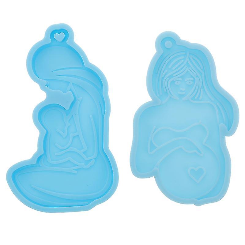 2pcs Keychain Molds For Epoxy