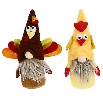 2szt Thanksgiving Gnome Doll