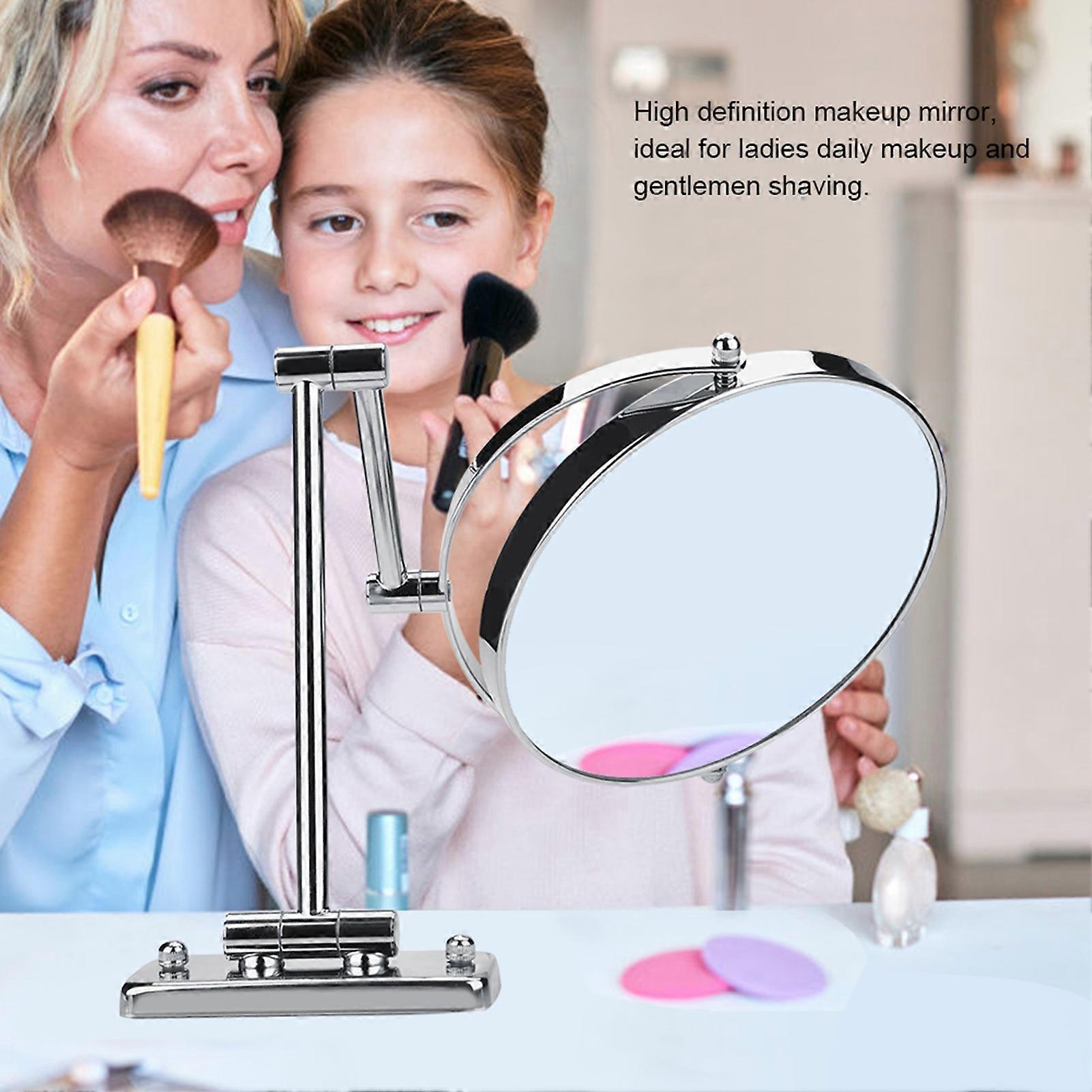 8" Wall Mount Double Sided Swivel Makeup Mirror 3X Magnifying
