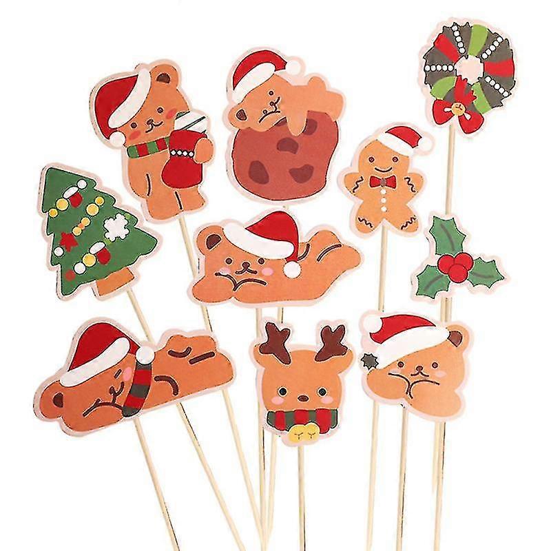 100pcs cake decorations, Xmas Cake Topper