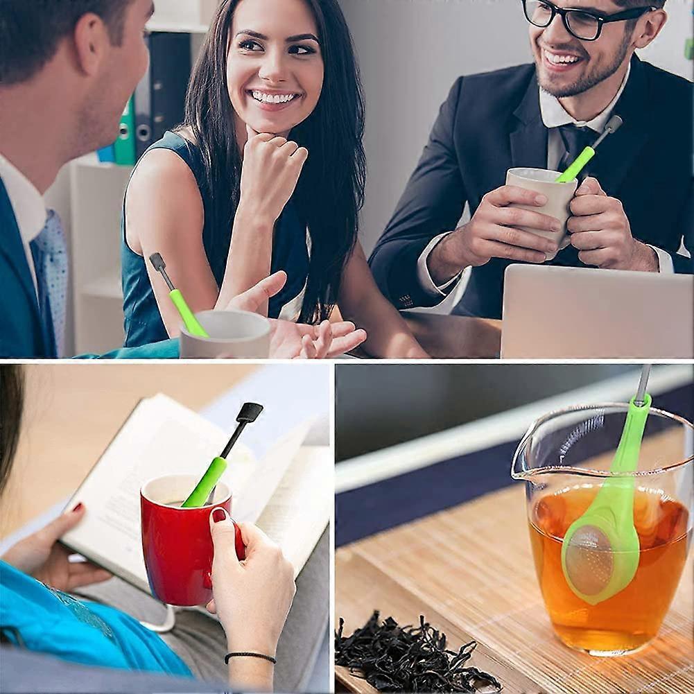 Tea Strainer, 4 Pack Tea Filter Silicone Tea Infuser and Tea Infuser for Cup (Green)