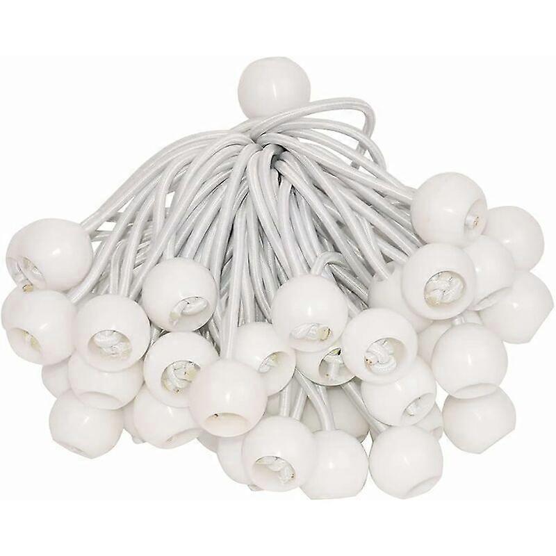 50 Pcs Elastic Ball Bungee Cords, Tarp Tensioner for Gazebo, Camping, Tent Cords, Curtains Extension Harness, 15cm