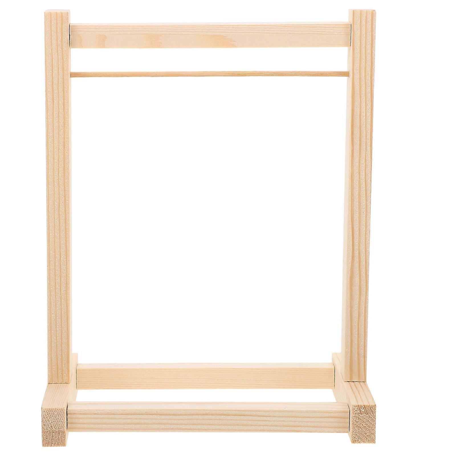 Kreativa dockkläder i trä hängande ställ hushålls dockkläder galge