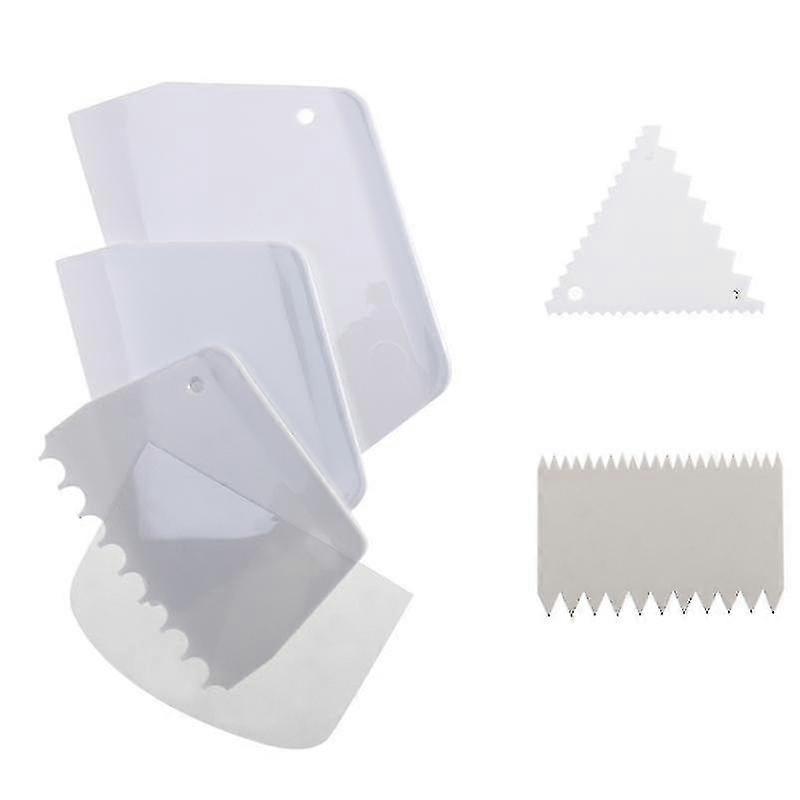 6pcs Cake Scraper Icing Smo  Comb Set Cake Side Decorating Tools Scraper
