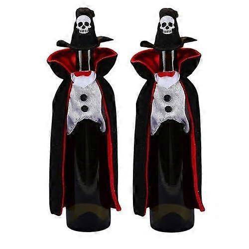 Halloween Vampire Wine Bottle Covers - Spooky Halloween Decoration Dracula Vampire Wine Holder, Halloween Wine Gifts