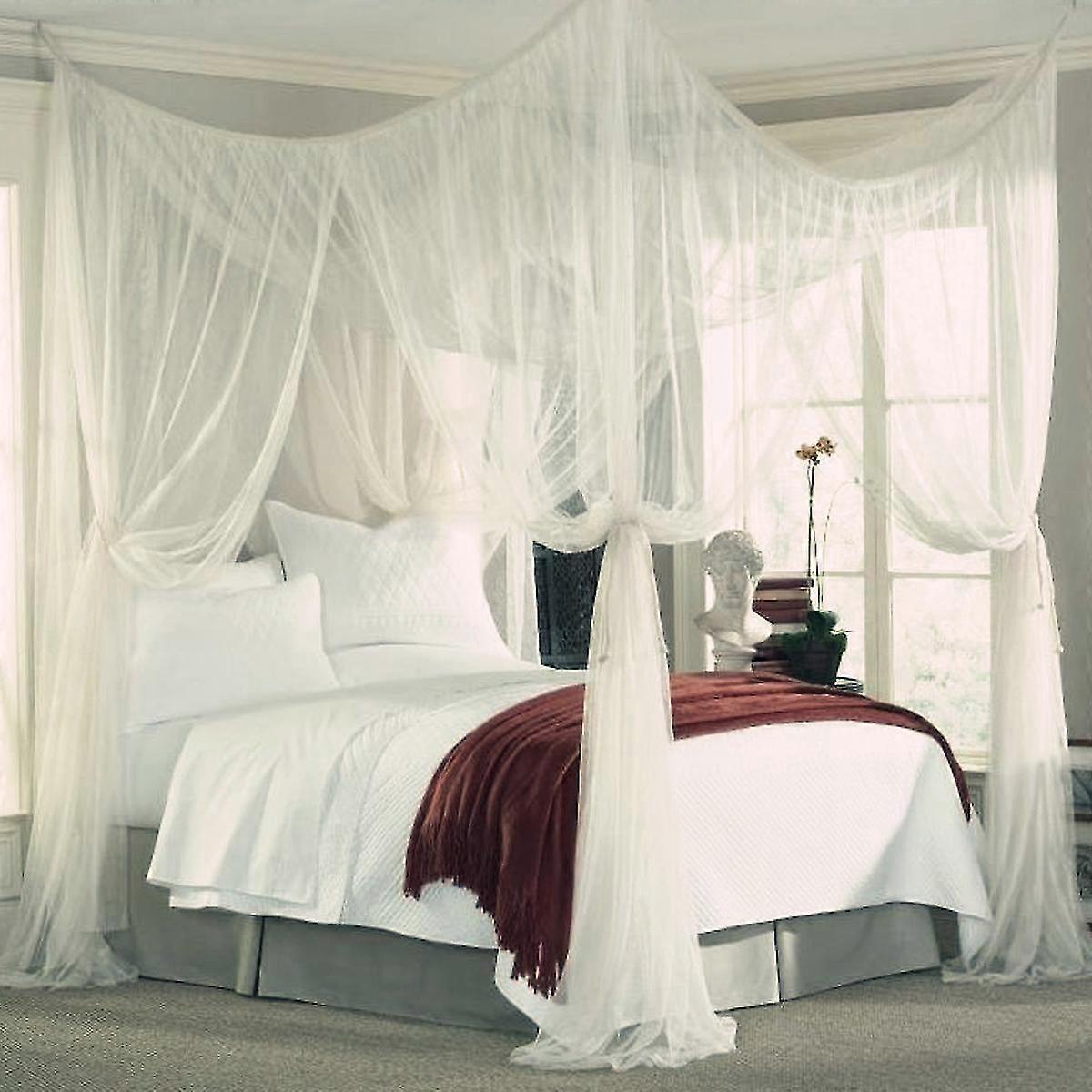 Kxj-mesh Square Mosquito Net 4 Openings Netting Mosquito Net For Beds, 190x210x240cm Mesh Mosquito Netting For Bed (square)
