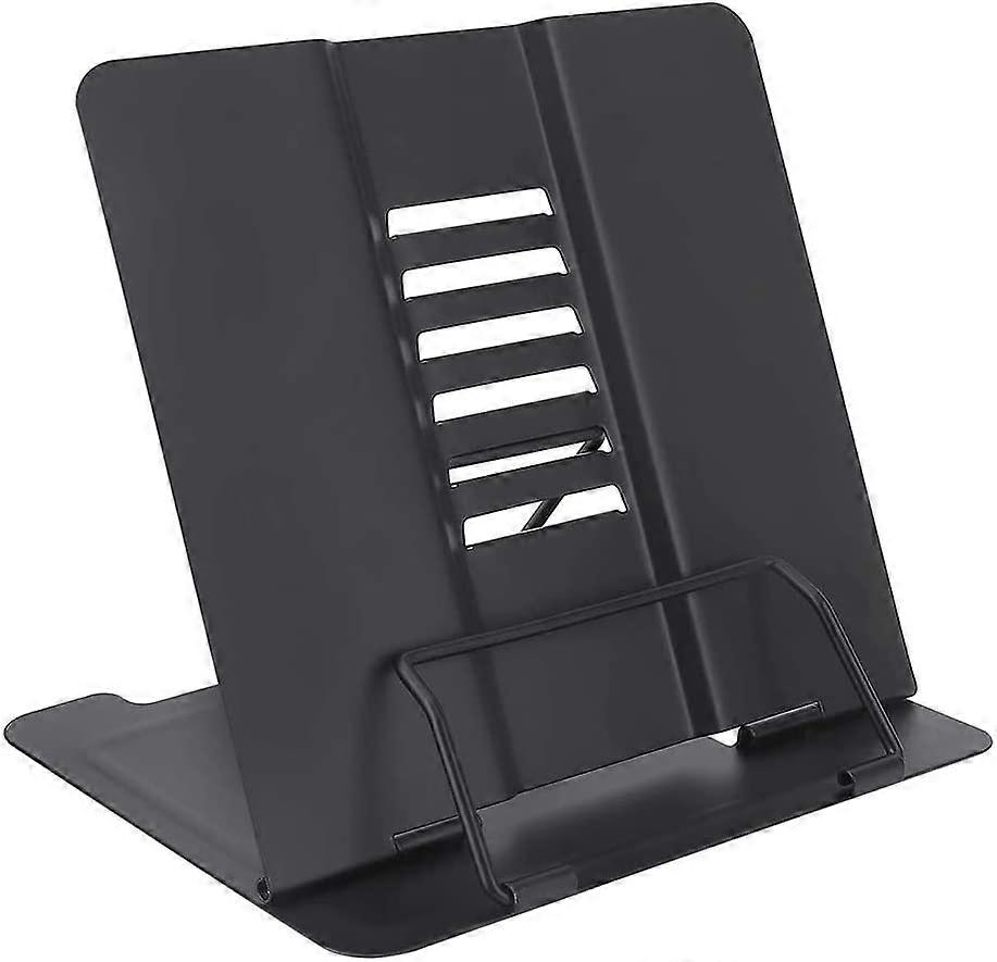 حامل كتب معدني قابل للطي ، حامل كتاب حامل معدني ، حامل قراءة حامل كتاب معدني ، حامل كتاب طبخ قابل للتعديل (أسود)