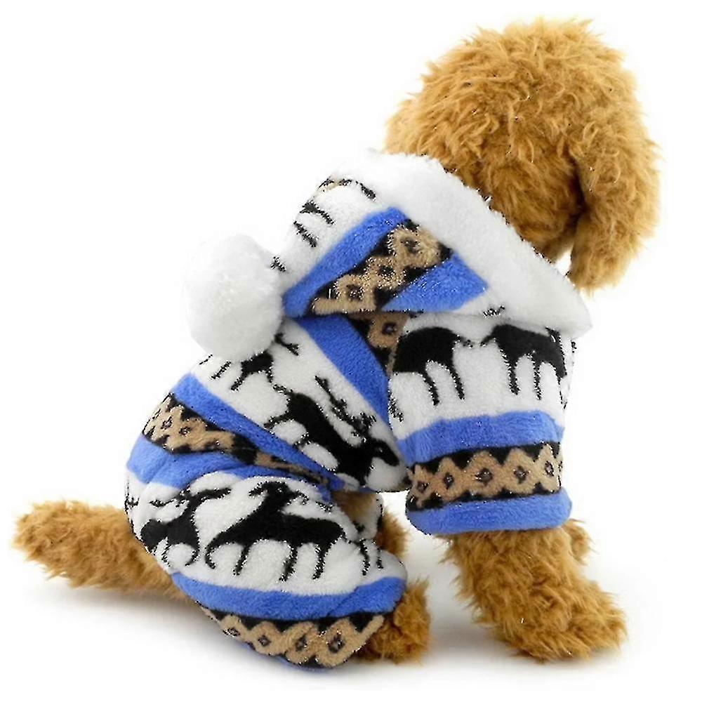 Pet Four Leg Flannel Dog Deer Pattern