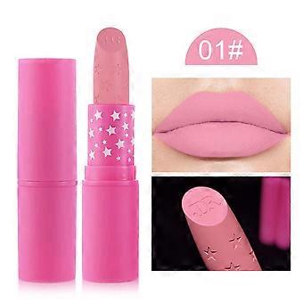 Matt Matte Velvet Lipstick Not Easy To Fade  Color Sexy Red Black Star Rose Lipstick