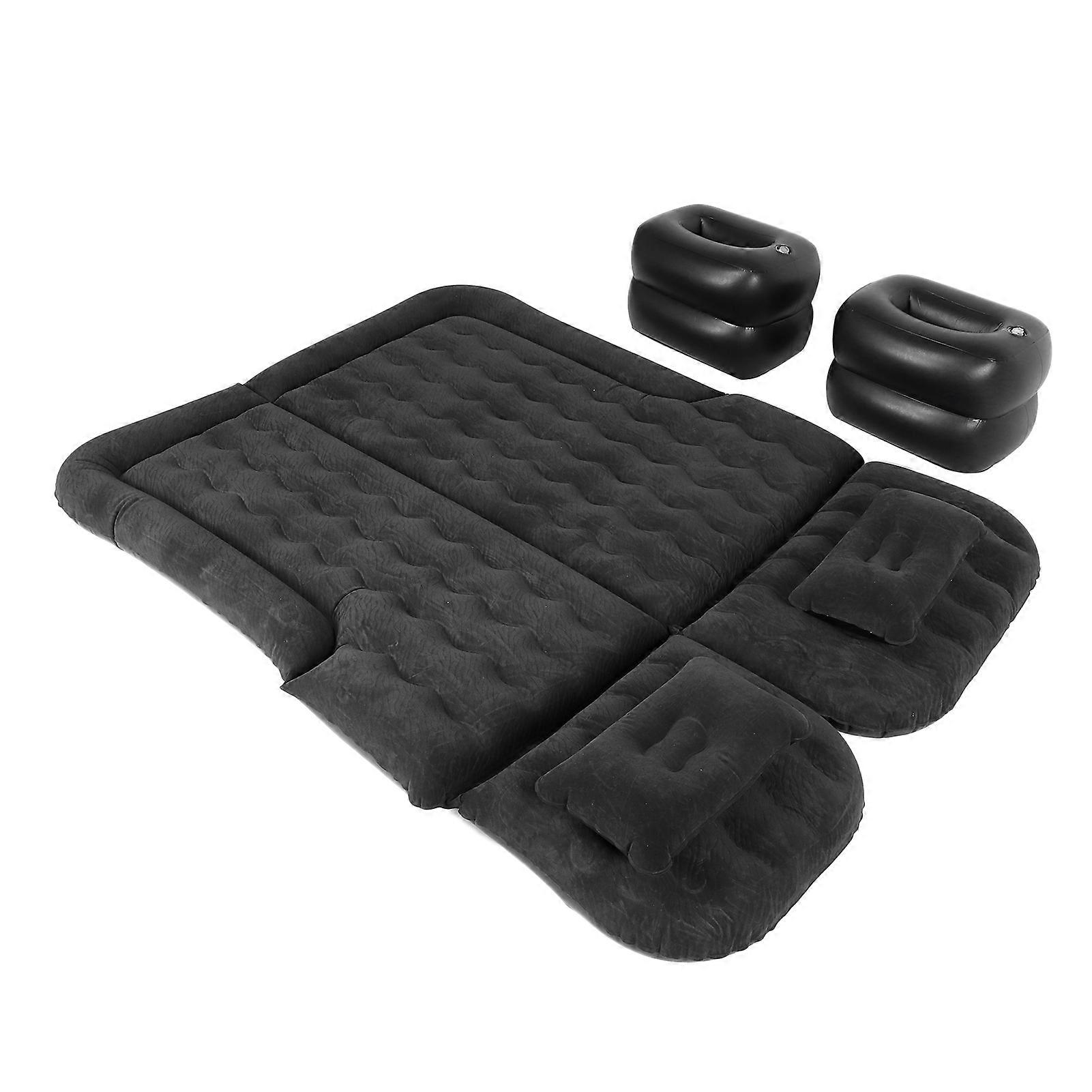 Car Air Mattress Vehicle Inflatable Thickened Travel Bed Sleeping Pad Camping AccessoryBlack