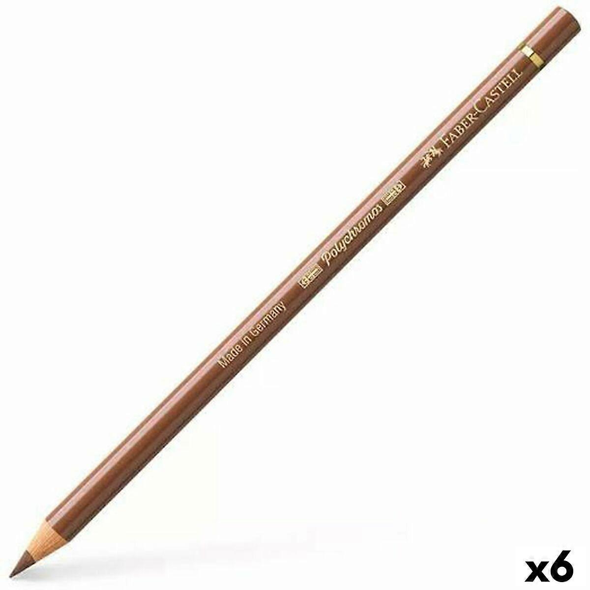أقلام تلوين فابر كاستل متعدد الألوان بني 6 قطع