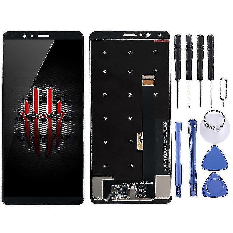 شاشة LCD OEM متوافقة مع Zte Nubia Red Devil Red Magic Nx609j مع تجميع كامل لمحول الأرقام (أسود)