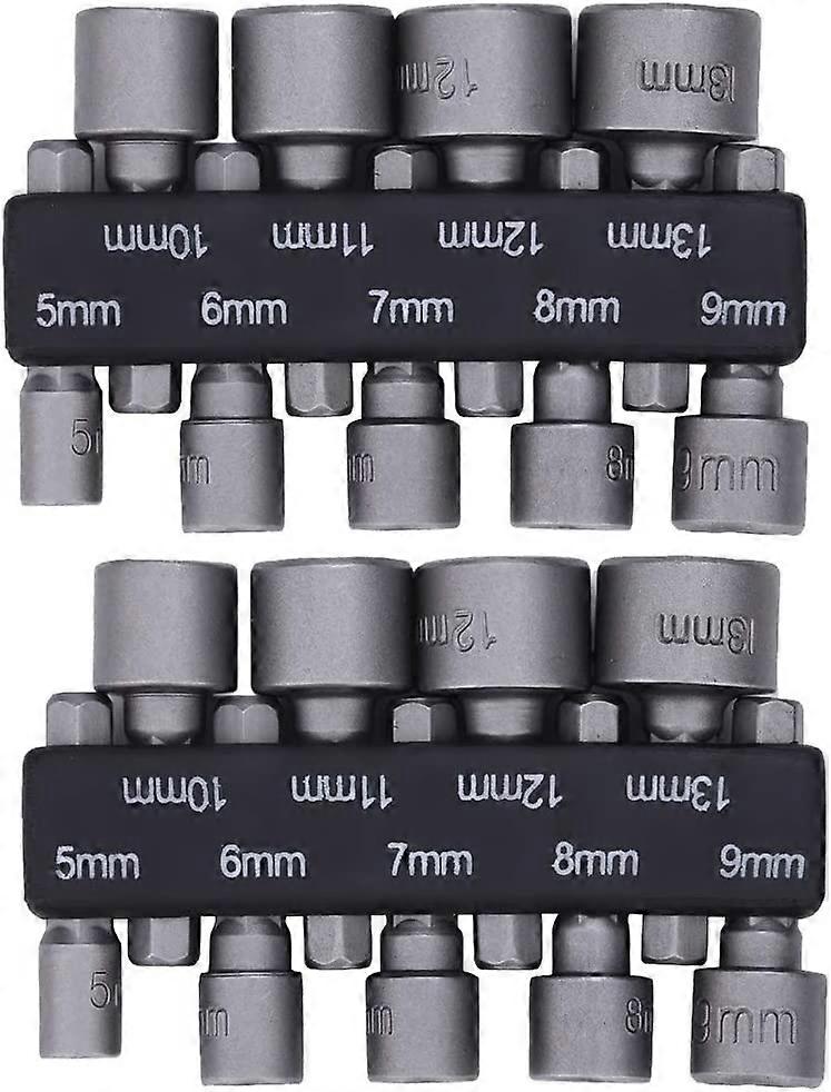 29Pcs Socket Set Deep Socket Set 5-13Mm Socket Wrench Socket Adapter Kit 1/4 Inch Hex For Ratchet Socket Driver Parts