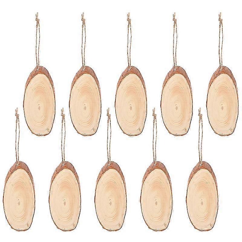 1 Set 10pcs Diy Decorative Wooden Pendants Wooden Crafts (Assorted Color)