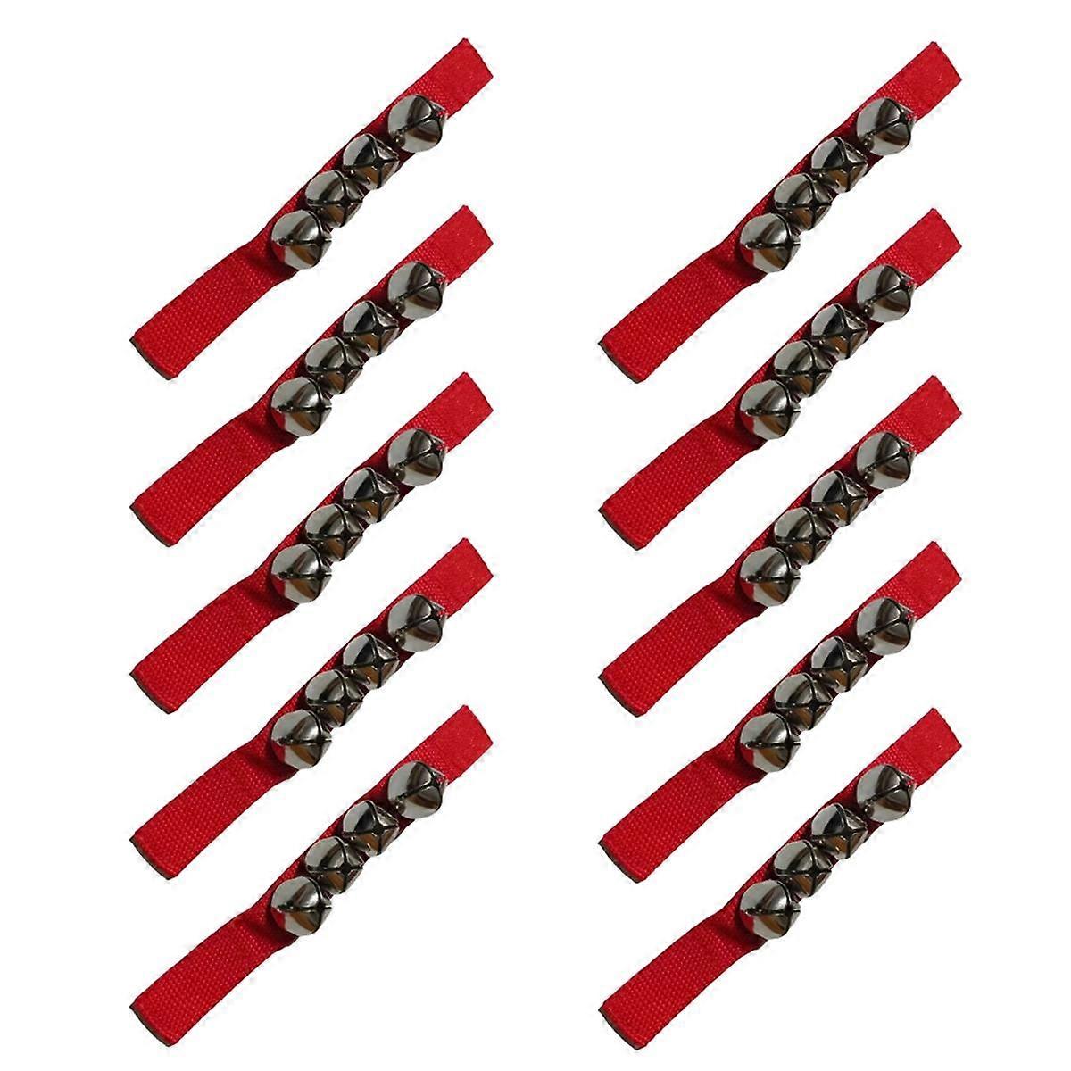 Red Orff Percussion Instrument, Hand Bell, Foot Bell, Hand Bell for Dance Performance