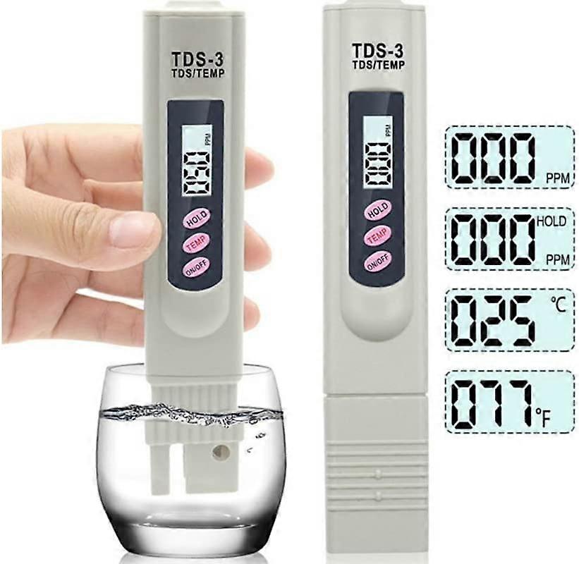 3 In 1 TDS EC PPM Többfunkciós Vízminőségmérő Tesztelő Toll LCD Kijelző