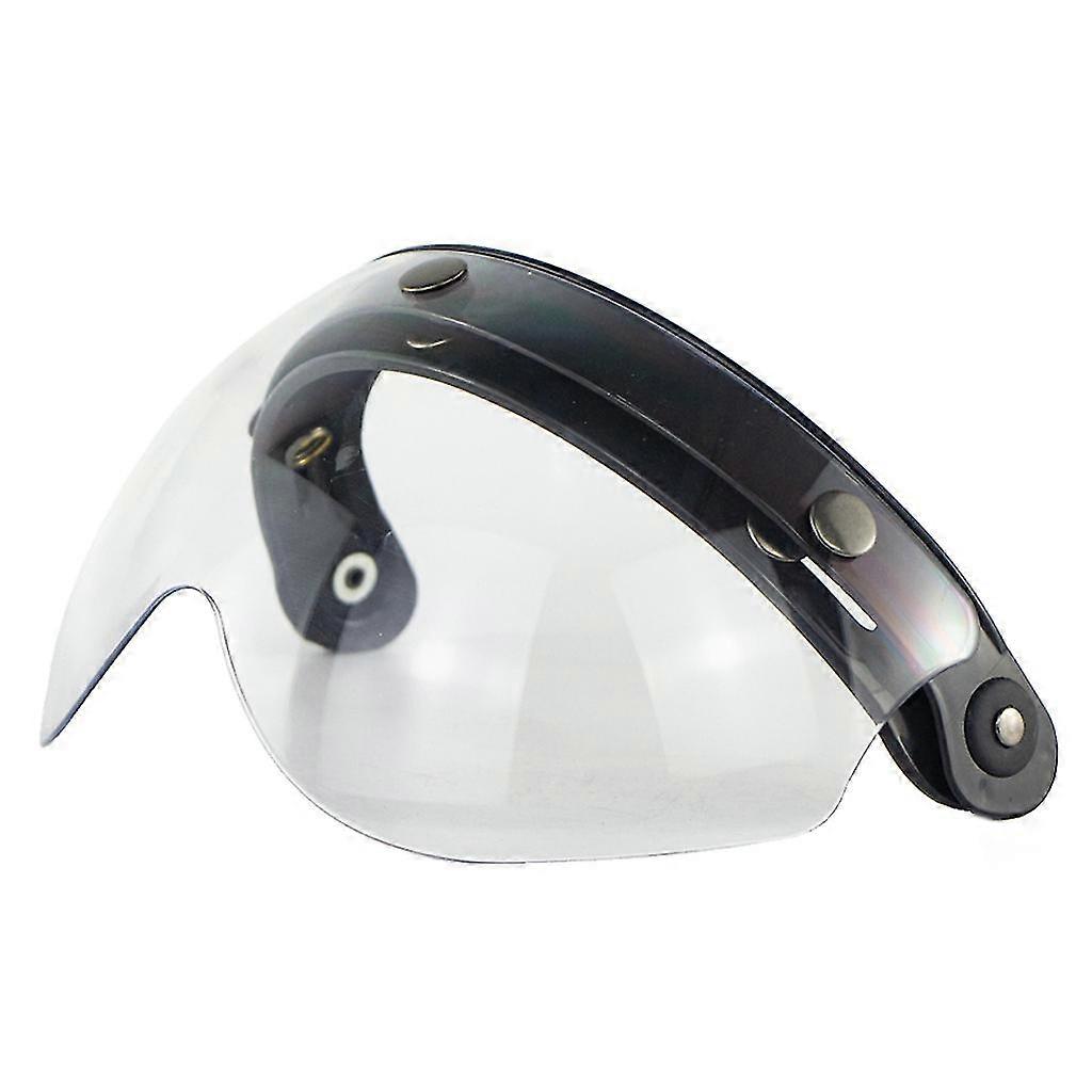 Windproof 3-snap Visor Lens Shield For Motorcycle Helmets Flip Up Down Open Face
